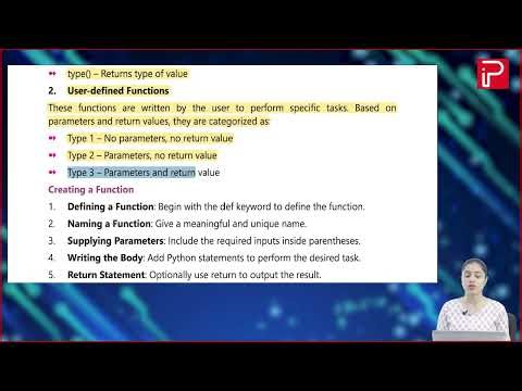 Ch 8 | Pan India | Computer | Book 8 | Function In Python | For children