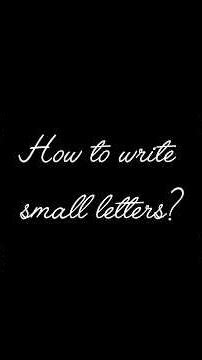 How to Write Small Letters in Cursive ✍️ | Easy Handwriting for Beginners