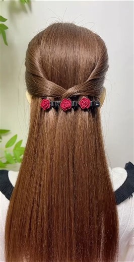 Simple & Beautiful Hair Style Tutorial 💖 Quick Cute Look in Minutes ⏱️