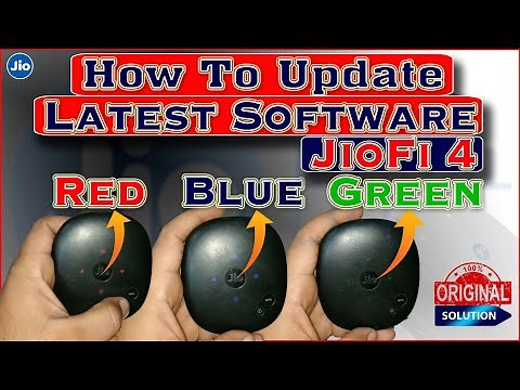JioFi-4 | How To Upadate/Upgrade Software JioFi 4 By A Computer PC | Red, Blue,Green Light Fix Error