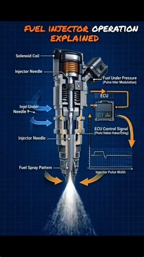 FUEL INJECTOR || how to start vehicle#how #work #fuel #injector #operation #explained #ecu #vehicles