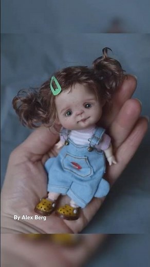 Hand-Sculpted Doll Face | OB11 BJD Custom Faceup | Alex Berg #CustomDolls #ob11 #supersculpey