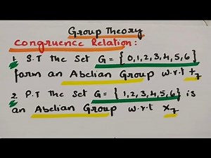 Group Theory- Congruence Relation -Problems on addition modulo m and multiplic