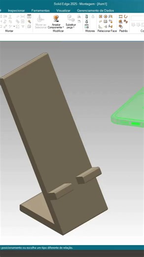 Testando o suporte no iPhone 17 #solidedge #engenhariamecanica #pecas3d #projetos #engenharia