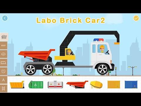 Build construction trucks in Labo Brick Car 2: cranes, dump trucks, bulldozers, road rollers