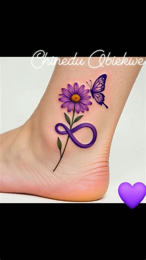 8.1K views · 98 reactions | Purple daisy tattoo ideas #tattooideas #fyp #goviralreels #tattooartist | Chinedu Obiekwe | Facebook
