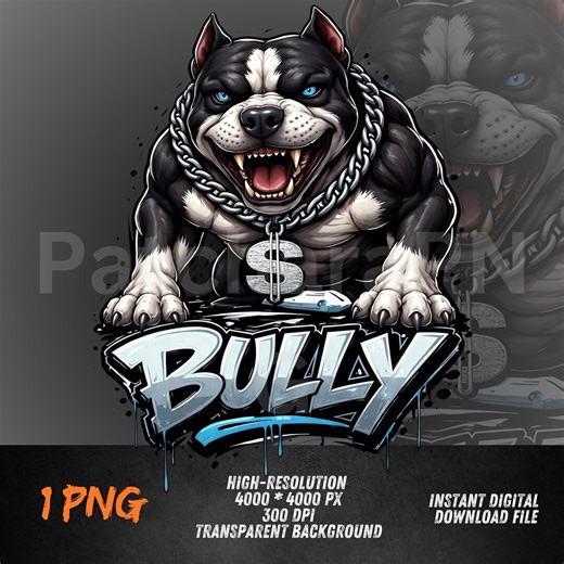 Bully Bulldog PNG Hip Hop Graffiti Mascot, Streetwear Dog Logo for T-shirt, Hoodie, DTF Transfer, Digital Download - Etsy