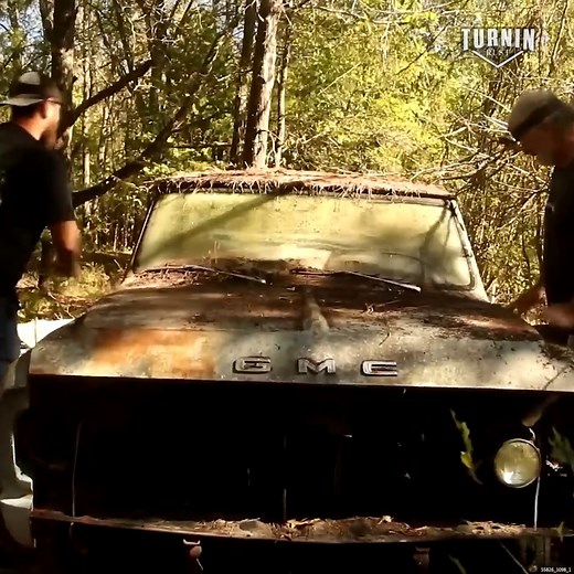 Abandoned GMC Rescued from Woods After 60 Years... #revival #restored #satisfying #repair #cars #asmr #carrescue #classics #recovery #engine #rebuild #restore #rare #forgotten #oddlysatisfying #turninrust | Turnin Rust