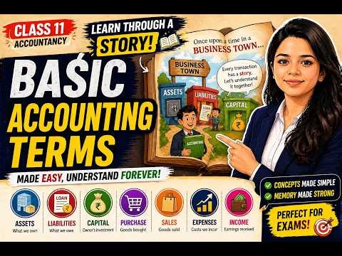 BASIC ACCOUNTING TERMS Explained Through Story 📖 | Class 11 Accountancy Made Easy!