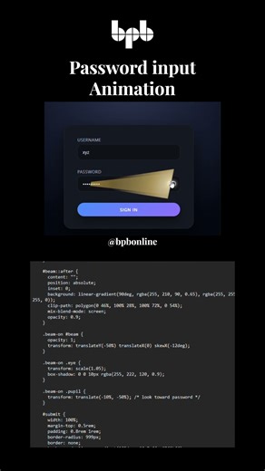 Smooth Login UI! ✨ Custom Password Input with Animated Focus & Eye Icon (CSS/JS) 👁️‍🗨️
