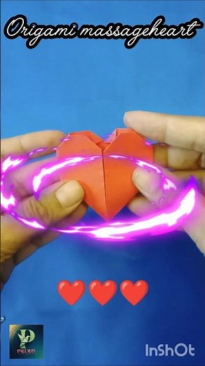 How to Make an Origami Pop-Up Massage Heart ❤️ | Easy Pop-Up Card Tutorial | Pallavi's Art Space