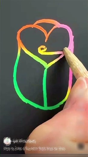 How to Draw Rainbow 🌈 Rose 🌹 #shorts #art #easydrawing