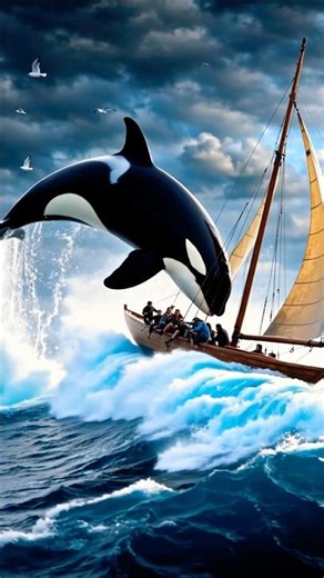 Orca attacks a sailing yacht ☠️⛵️