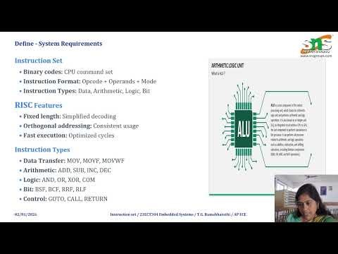instruction set of PIC Microcontroller | Embedded Systems | SNS institutions