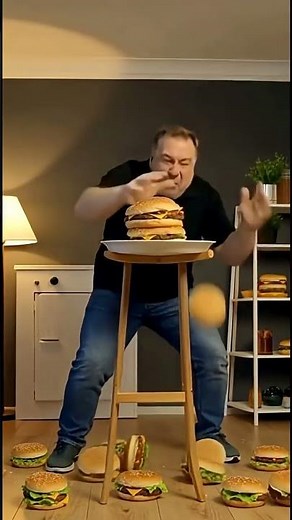 Bill from Violette1st eats a tower of Big Macs from McDonald’s￼ #violette1st