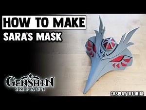 How to make Kujou Sara's Mask out of EVA Foam from Genshin Impact- DIY Cosplay Tutorial