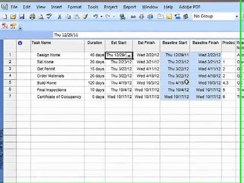MS Project-Setting up a Baseline.mp4