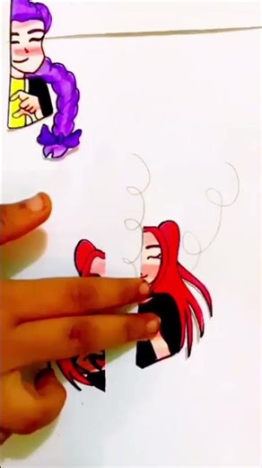 k-pop demon 😈 hunter girls which girl is best for Mira||#art #artscraft #drawing #artist #shorts