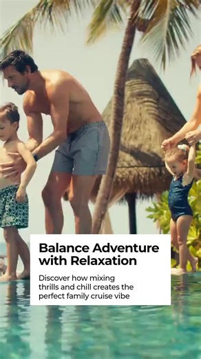 Looking for the perfect family cruise balance? Here's the secret: mix adventure-packed days with plenty of chill time. Jump into onboard activities, explore thrilling ports, then unwind by the pool or in your cozy stateroom. That way, everyone—from the little ones to the grandparents—gets the best of both worlds. Ready to plan your unforgettable family cruise? Let's make it happen! #Cruise #Travel