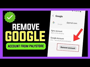 How to remove google account from play store✓