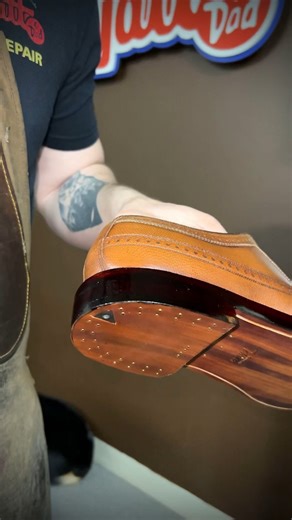 409K views · 4.3K reactions | Setting the dye. . . . #cobbler #shoerepair #bootrepair #vintageshoes #artisan #recraft #restoration #betterthannew #leather #leathercraft #shoes #mensfashion #menswear #leathersole #vintageflorsheim #craft #art #dye #patina #antique #smallbusiness #tradework #northcarolina | Wyatt & Dad Cobbler Company | Facebook