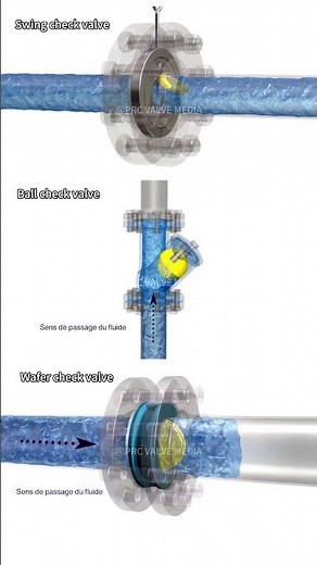 The working principles of three check valves #industrial #valve #machinery #checkvalve