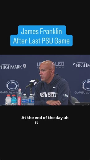 Hear from Franklin after his last game as PSU coach and what he said to the VT Board of Visitors today. | WPMT FOX43