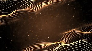 Golden Particles Wave Flow with Dust and Bokeh