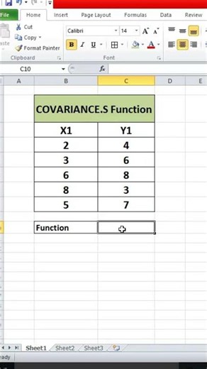 COVARIANCE.S Function in Excel | Sample Covariance Explained