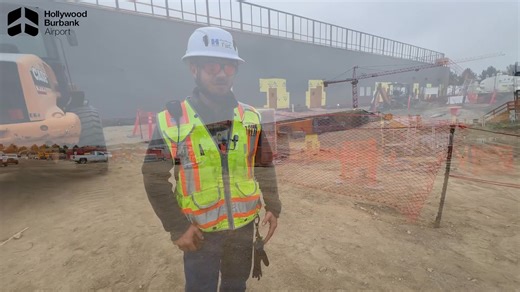 The progress continues out at the Elevate BUR passenger terminal construction site. Field Coordinator Ryan Krell gives us a peek at where concession shops will be located inside the facility, as well as the “glass wall” facing the airfield. | Hollywood Burbank Airport - BUR