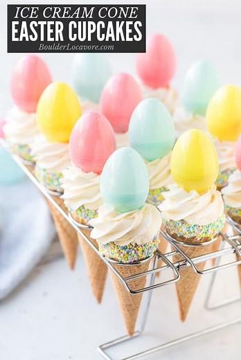 Ice Cream Cone Cupcakes for Easter are delicious and adorable!