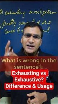 Quick English Fix ⚡ Exhaustive ≠ Exhausting #shortsfeed #youtubeshorts #commonmistakes