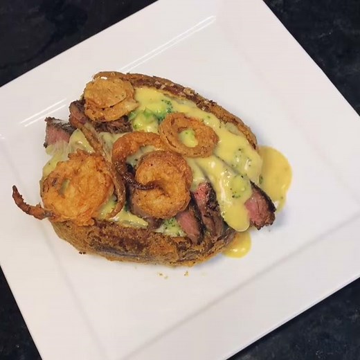 Deep Fried Loaded Baked Potato