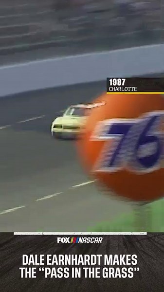 Dale Earnhardt makes the "pass in the grass" 😎 #NASCAR #earnhardt #racing