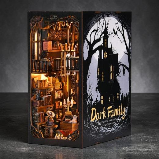 Rolife Gothic Book Nook Kit, DIY Miniature House 3D Wooden Puzzle, Dark Academia Library Diorama Shelf Insert, Haunted House Decor Halloween - Etsy Canada