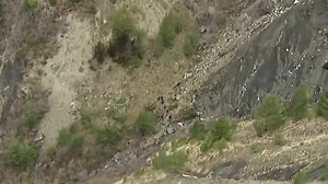 Aerial video shows breadth of Germanwings crash site in the French Alps. Details: http://nbcnews.to/1HzxD2Q | NBC News