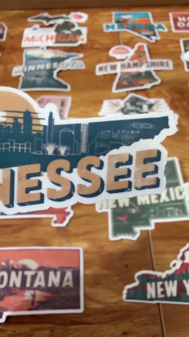 Tennessee State Vinyl Sticker – Retro Mountain & Music Sunset Design | Nashville Decal - Etsy