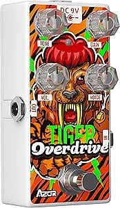 AZOR Overdrive Guitar Effect Pedal Analog Vintage Tiger Drive Effect for Electric Guitar Pedalboard True Bypass