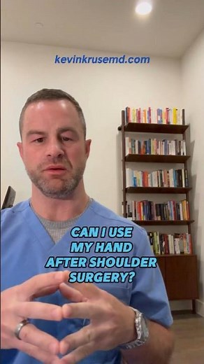 Can I Use My Hand After Shoulder Surgery #shouldersurgery #orthopaedicsurgeon