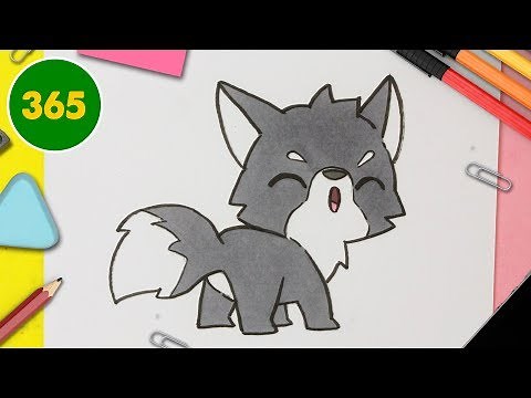 COMMENT DESSINER UN LAU KAWAII ÉTAPE PAR ÉTAPE - Comment dessiner un loup hurlant - Animaux kawaii