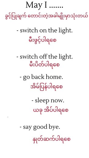 May I....သုံးပြီးအထာကျကျစကားပြောမယ် #vocabulary #speakenglish #spokenenglish