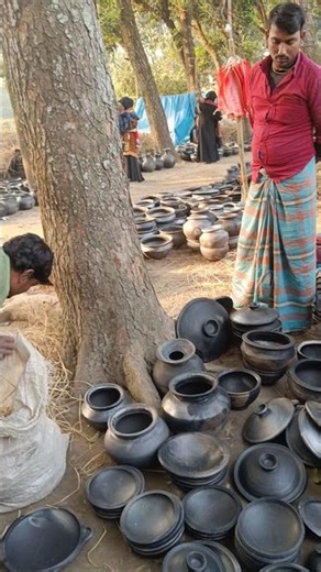 কত বড় জায়গা জুড়ে মাটির জিনিসপত্র! 😍 #tabassumunfolded #pottery #fair #dinajpur