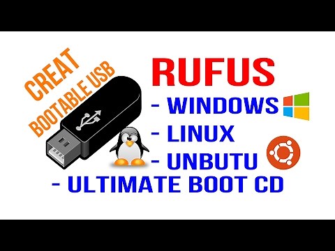 Creating bootable USB by using RUFUS - Windows XP, 7, 8, 8.1, 10, Linux, Unbutu, Slackware