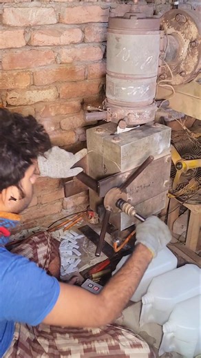 Plastic water containers are being made with an extraordinary technique
