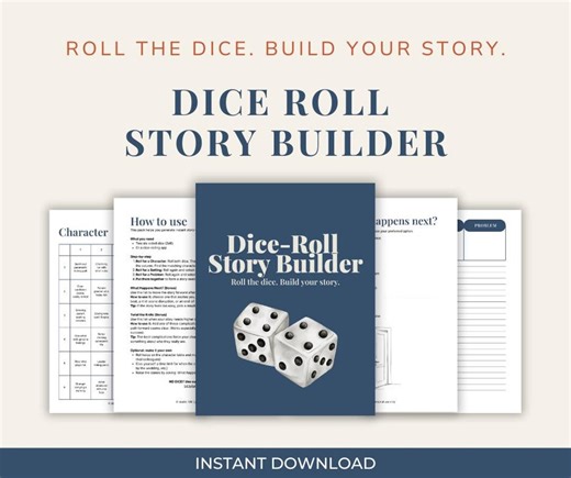 Roll & Write Story Prompts Printable Digital Creative Journal Dice-based Story Generator for Writers - Etsy Canada