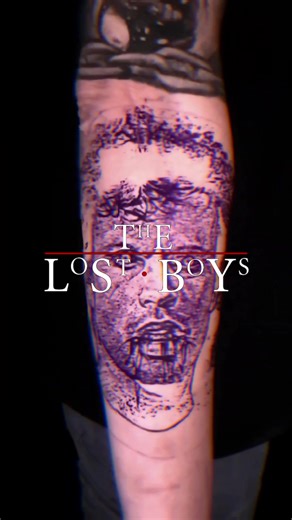 Michael 🦇 The Lost Boys 🎬 Follow for more tattoos & artwork! 📖 For booking visit jakeulmertattoos.com! #tattoo #tattootok #horror #horrortok #halloween #movie #fyp #lostboys #thelostboys #vampire #vampires