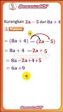 QUICK WAY TO DO ALGEBRAIC SUBTRACT #maths #mathematics