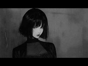 Gothic Anime Girl Monochrome | Dark Aesthetic Live Wallpaper 4K PC Loop