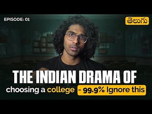 The Indian Drama of choosing a College - 99.9% ignore this | The 0.1 Solo Podcast Telugu