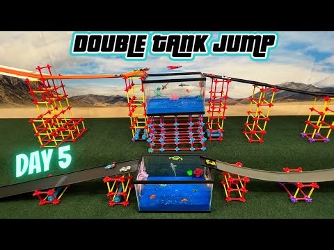 DIECAST CARS RACING | DOUBLE TANK JUMP TOURNAMENT 5